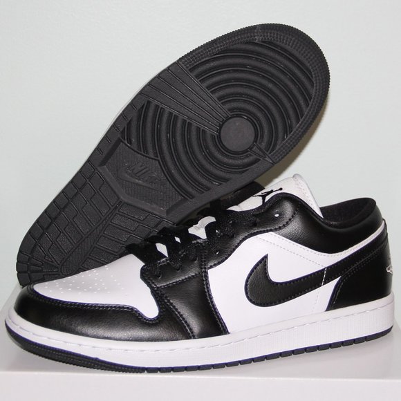 Nike Air Jordan 1 Low Panda Shoes Women 10 White Black - Picture 1 of 6